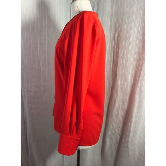 Cynthia Rowley Bold Red Black Structured Blouse - Size M - Picture 3 of 5